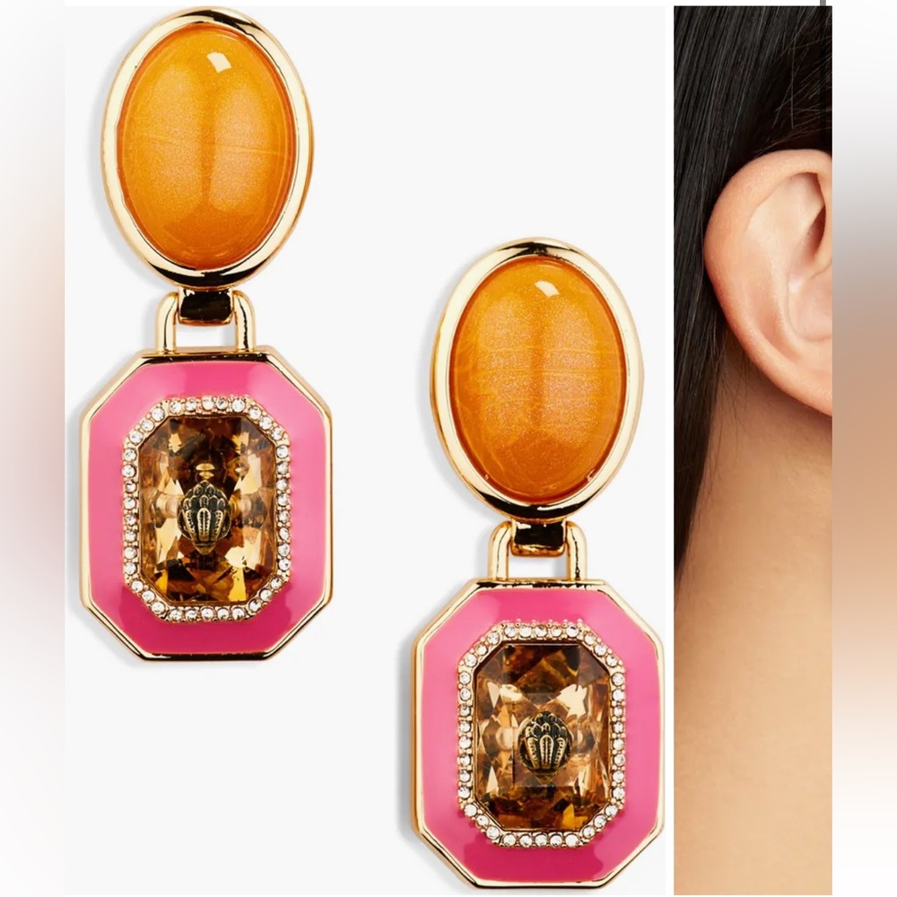 Kurt Geiger London Enamel Stone Drop Earrings